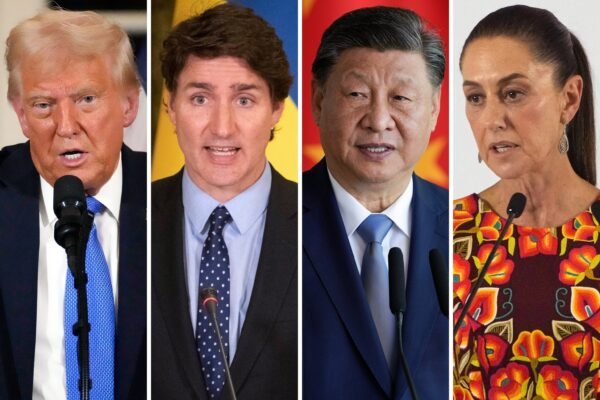 Photo: This combination of photos of archives shows, from the left, the president of the United States, Donald Trump, Canadian Prime Minister Justin Trudeau, the president of China, Xi Jinping, and Mexico President Claudia Sheinbaum.