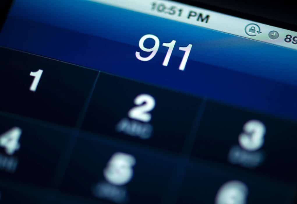 Photo: 911 is shown on the screen of a smartphone in a file photo without date.